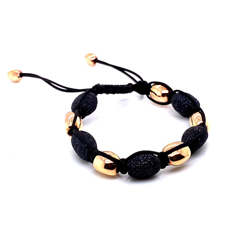 Dust of Dreams Beads Bracelet (Rose-Gold;Black)