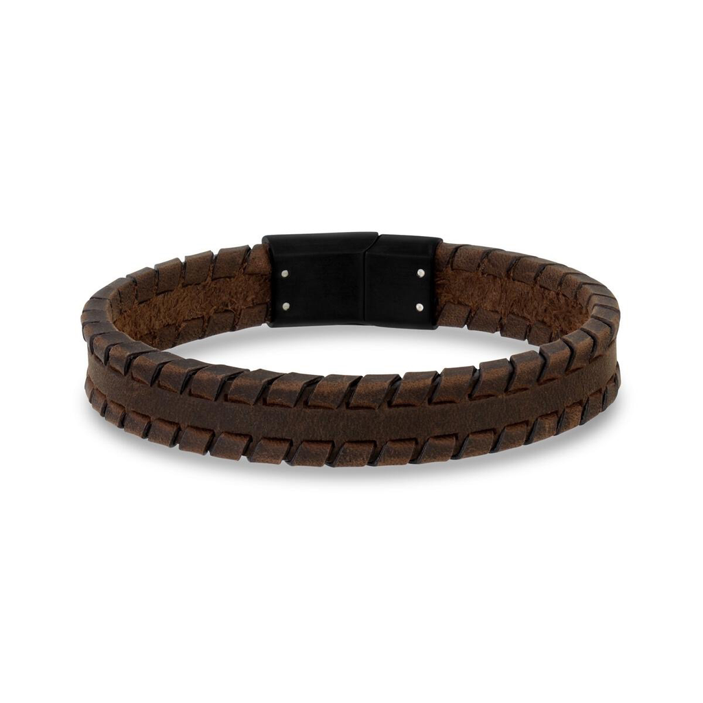 Tire Track Leather Bracelet