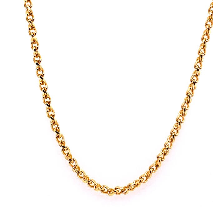14K Heavy Rolo Gold Chain