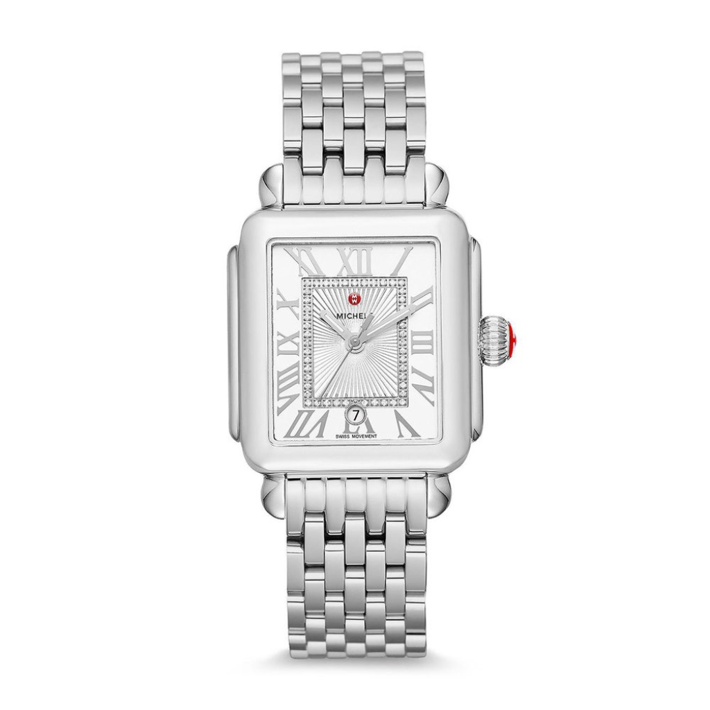 Deco Madison Silver Sunray Diamond Watch