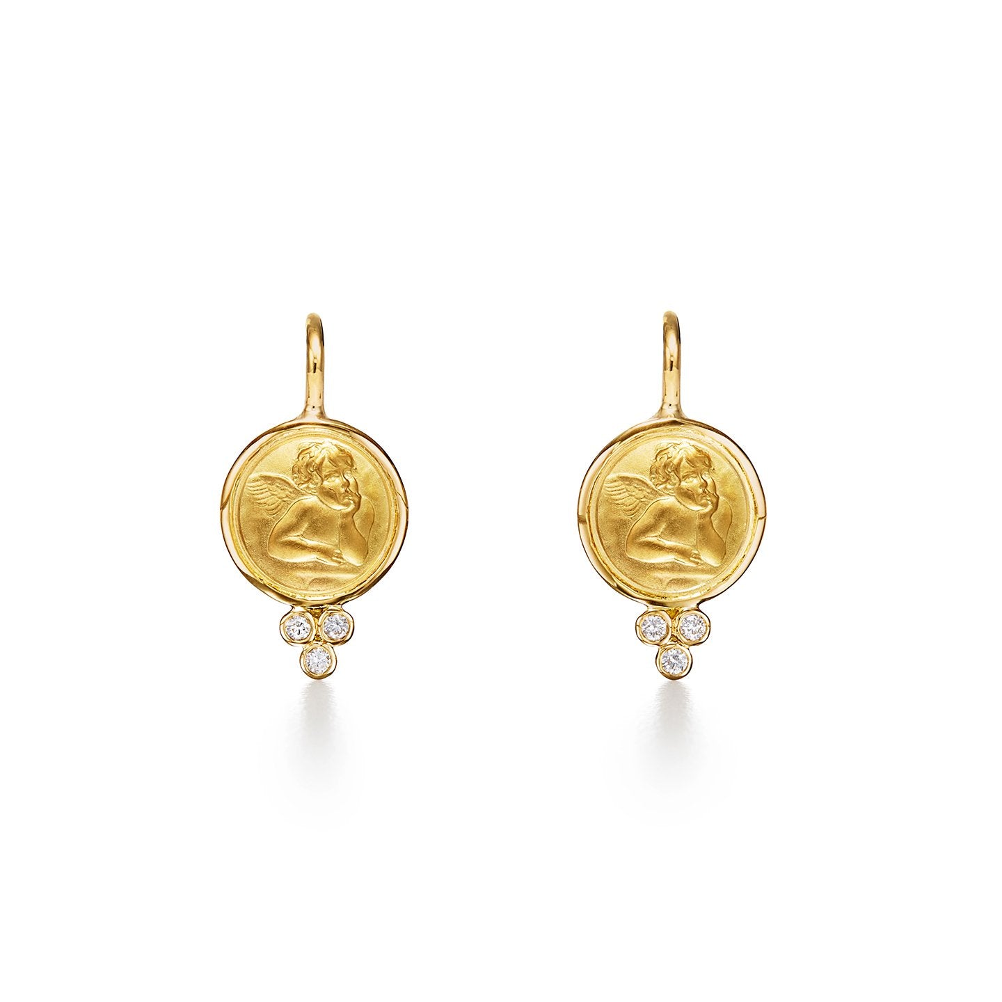 Temple St. Clair 18K Angel Earrings- AE10-DIGRN