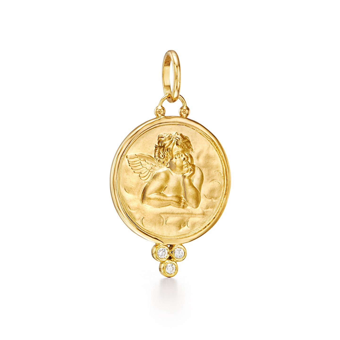 Temple St. Clair 18K Diamond Angel Pendant- AP21-DIGRN