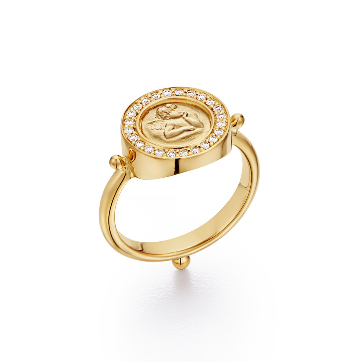 Temple St. Clair 18K Angel Ring- AR8-PAVE