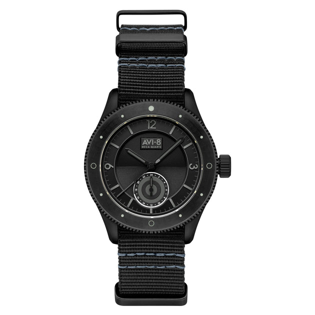 AVI-8 Flyboy Airmaster Sector Meca-Quartz Jet Black