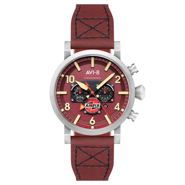 AVI-8 Gibson Dual Time Chronograph Airfix Edition Hazard Red