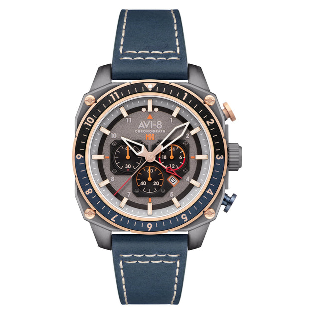 AVI-8 Hawker Hunter Atlas Dual Time Chronograph Charcoal Grey