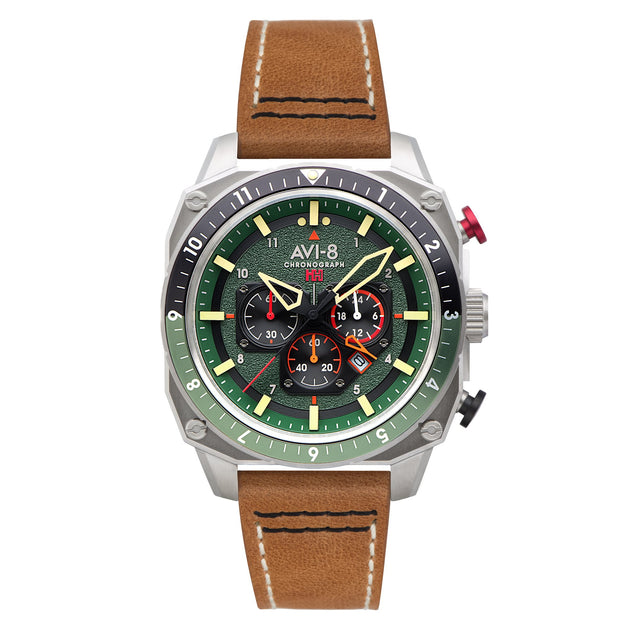 AVI-8 Hawker Hunter Atlas Dual Time Chronograph Forest