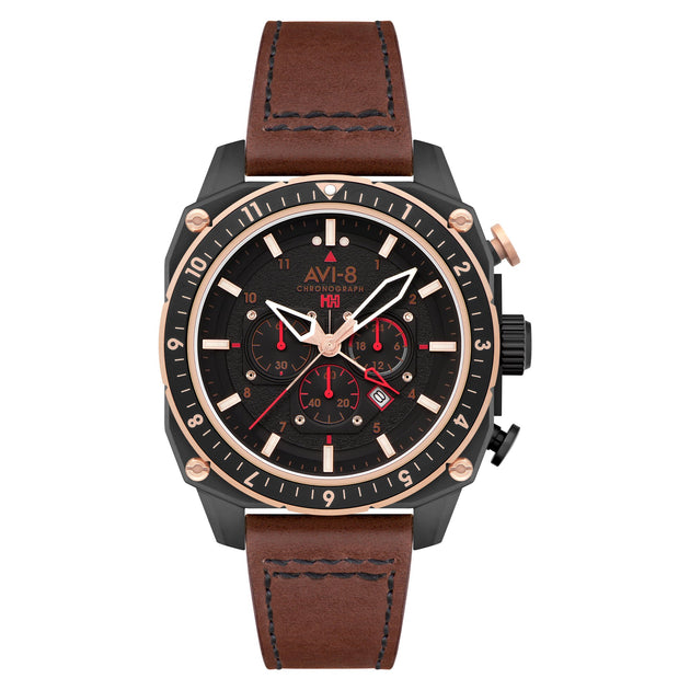 AVI-8 Hawker Hunter Atlas Dual Time Chronograph Jade Black