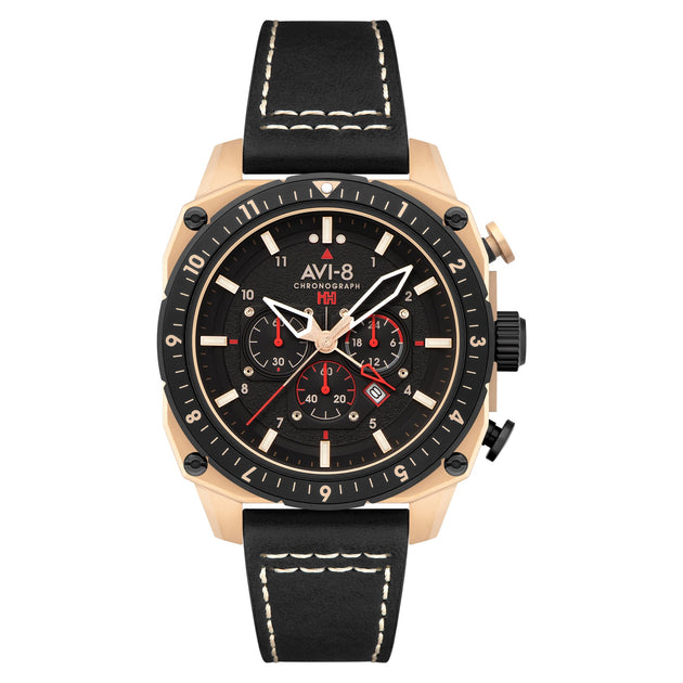AVI-8 Hawker Hunter Atlas Dual Time Chronograph Jet Black