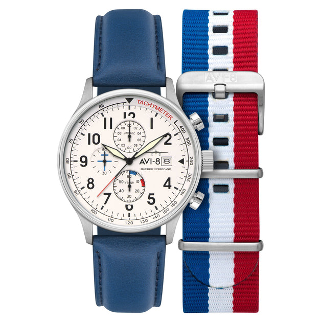 AVI-8 Hawker Hurricane Classic Chronograph Blue White