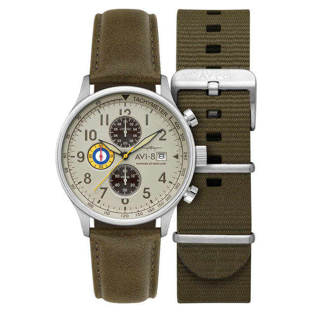 AVI-8 Hawker Hurricane Classic Chronograph Khaki Green