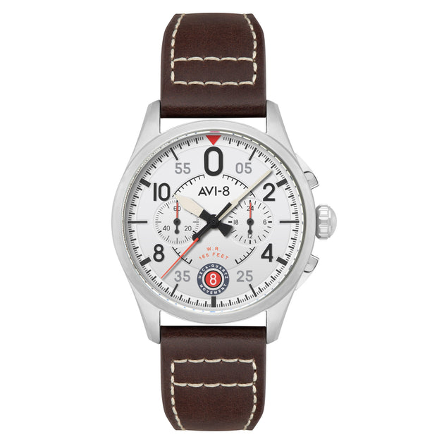 AVI-8 Spitfire Lock Chronograph Aircraft White