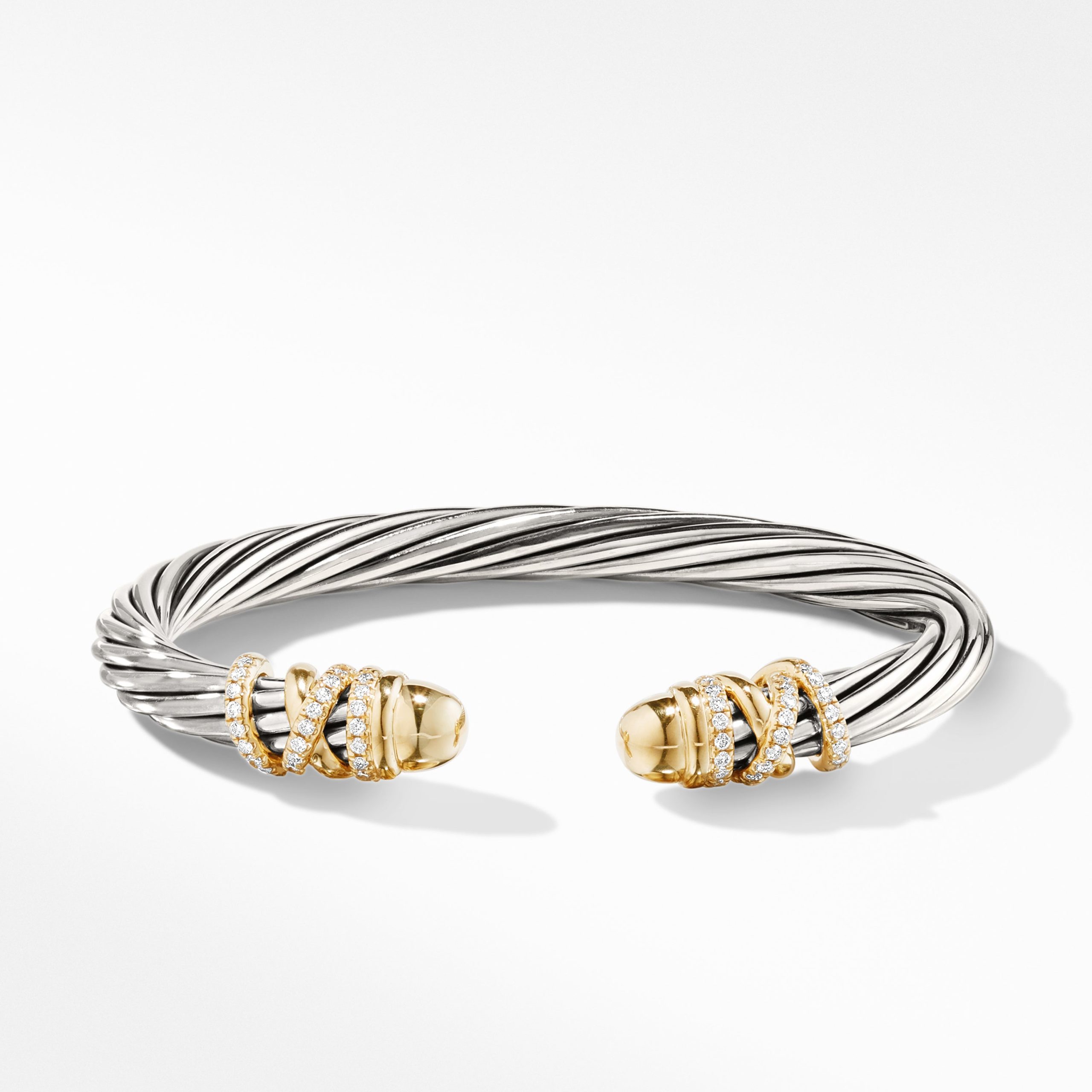 David Yurman Helena Bracelet with Gold Dome and Diamonds- B14212DS8DGGDI