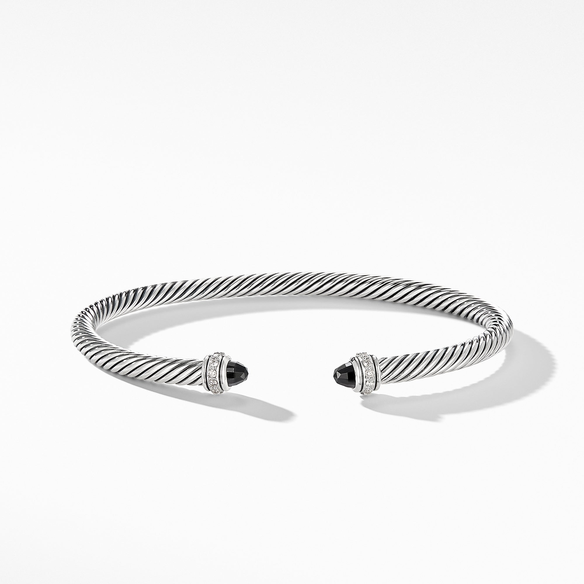 David Yurman Cable Classic Bracelet with Black Onyx and Diamonds- B14711DSSABODI