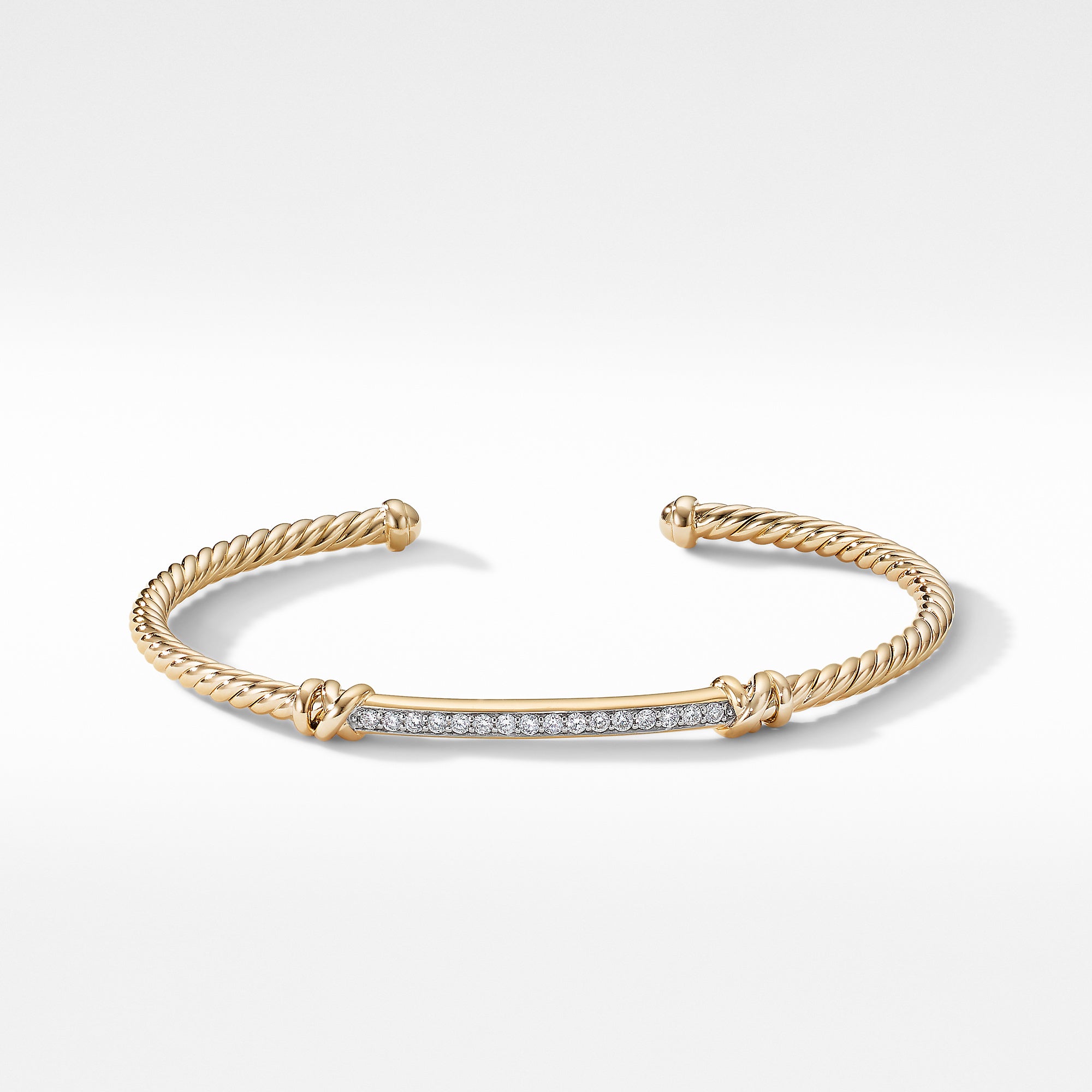David Yurman Petite Helena Two Station Wrap Bracelet in 18k Yellow Gold with Diamonds- B16569D88ADI
