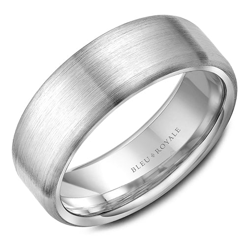 Bleu Royale 14k White Gold Men's Wedding Band - RYL-010W6-M10