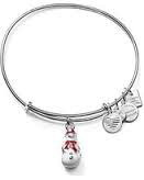 Infusion Snowman Charm Bangle Bracelet (Silver)