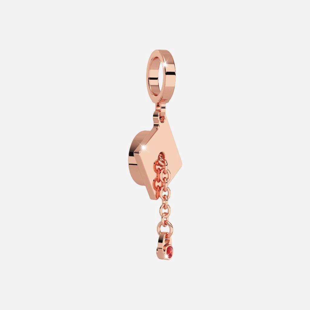 BRONZE PENDANT ROSE GRADUATION HAT