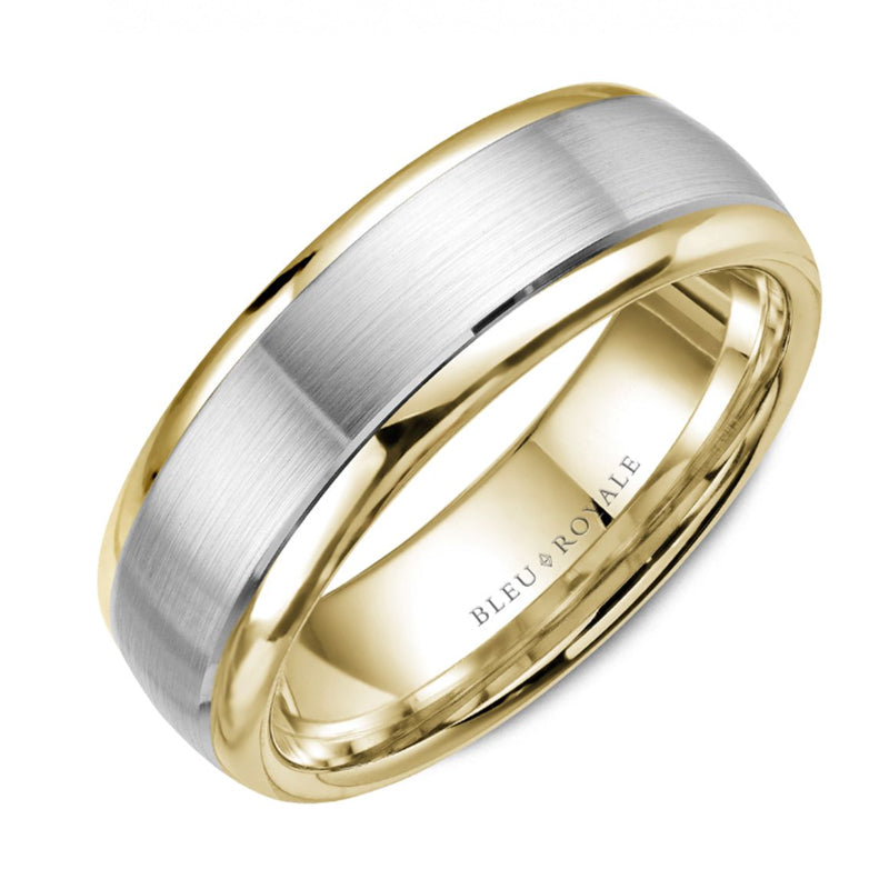 Bleu Royale 14K Two Tone Men's Wedding Band - RYL-066WY6-M10