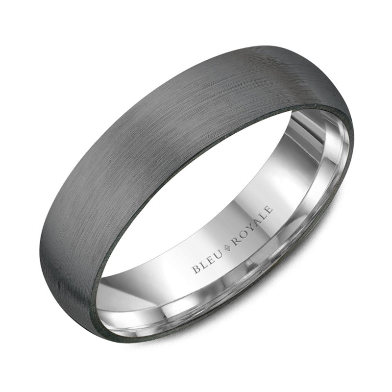 Bleu Royale 14K White Gold & Tantalum Men's Wedding Band - RYL-124TW6-M10