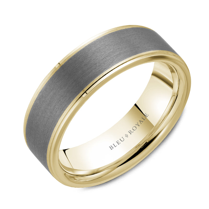 Bleu Royale 14K Yellow Gold & Tantalum Men's Wedding Band - RYL-205TY7-M10