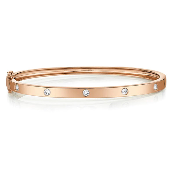 14K Rose Gold 0.38ctw Diamond Bangle- SC55004068ZS