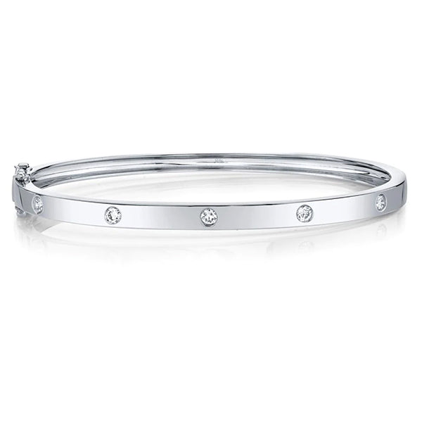 14k White Gold 0.38ctw Diamond Bangle- SC55004066ZS