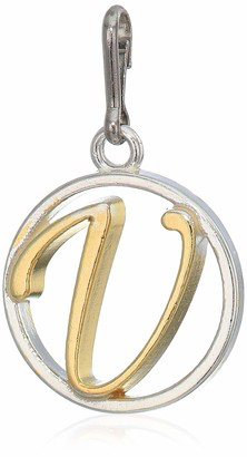 Two-Tone Letter V Charm (Silver/Gold)