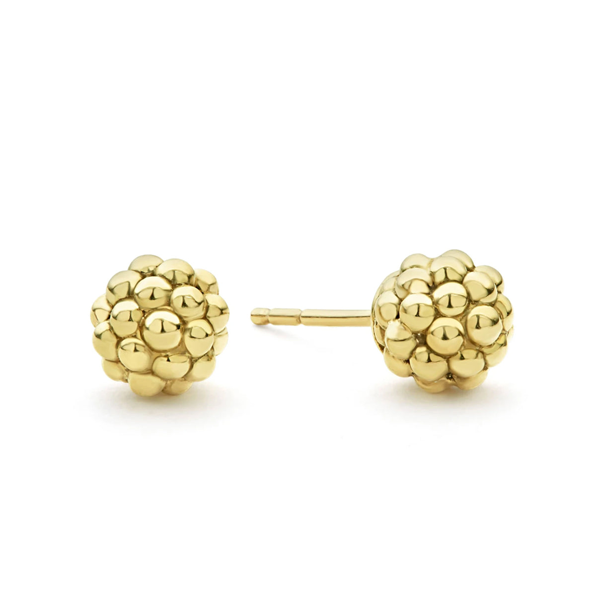 Lagos Caviar Gold Beaded Stud Earrings- 01-10434-00