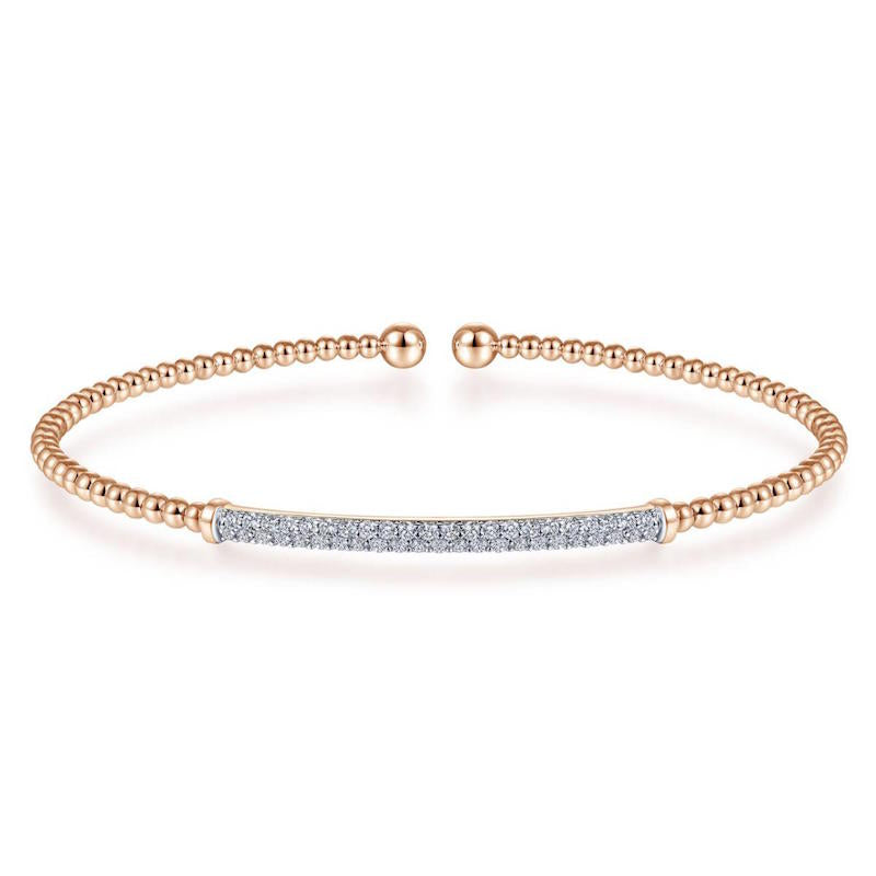 Gabriel & Co 14k Rose Gold Bujukan Cuff Bracelet- BG4262-62K45JJ