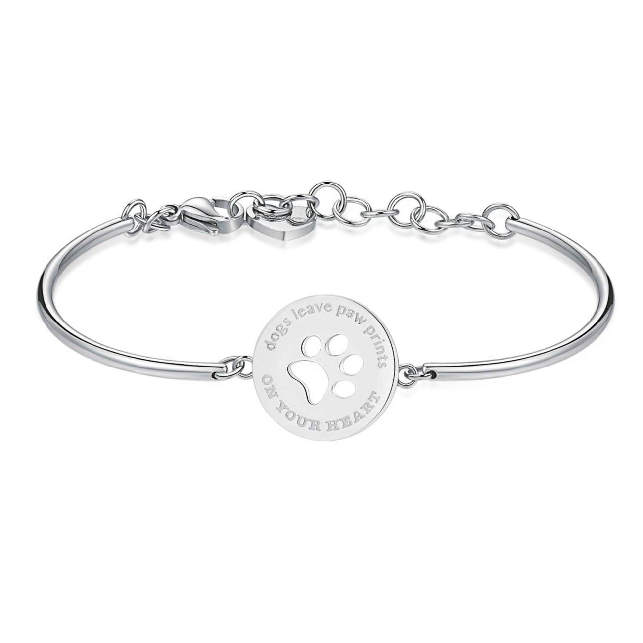 Chakra Dog Paw Bracelet (Silver)