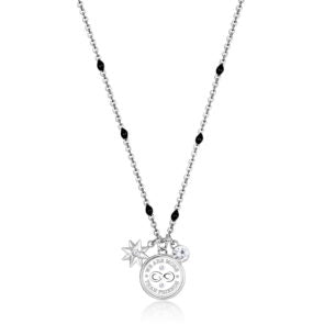 Chakra Necklace with a North Star pendant and crystals