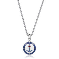 Horizon Anchor Necklace (White/Blue)