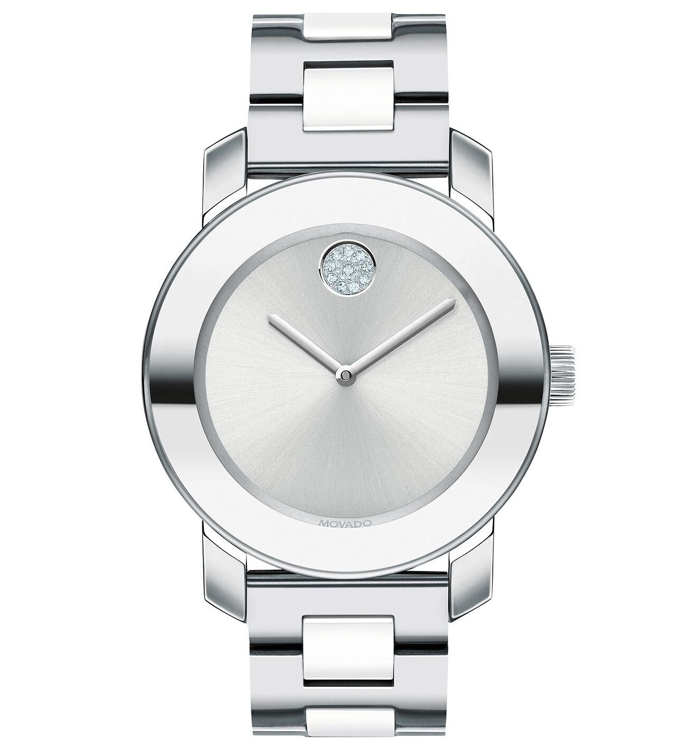 Movado BOLD Ceramic Silver