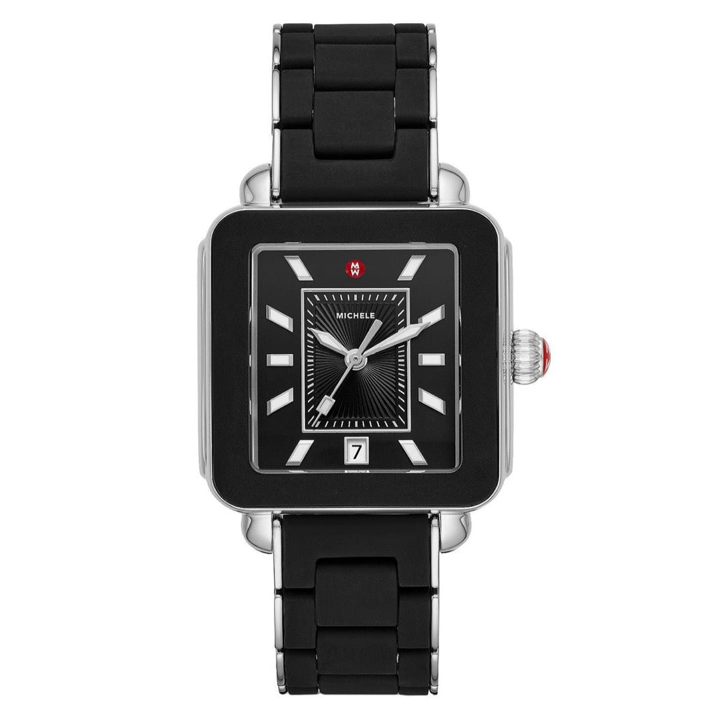 Deco Sport Black Wrapped Silicone Watch