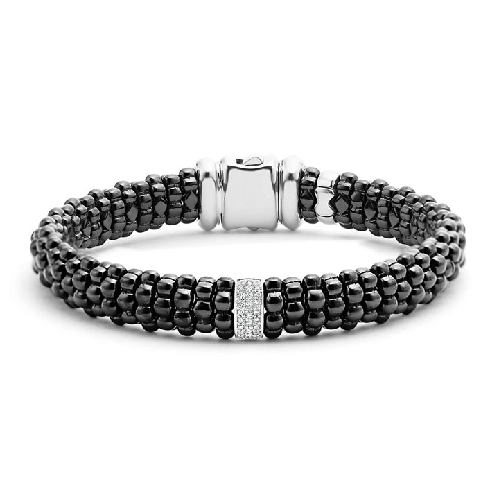 Lagos Black Caviar Diamond Caviar Bracelet- 05-81141