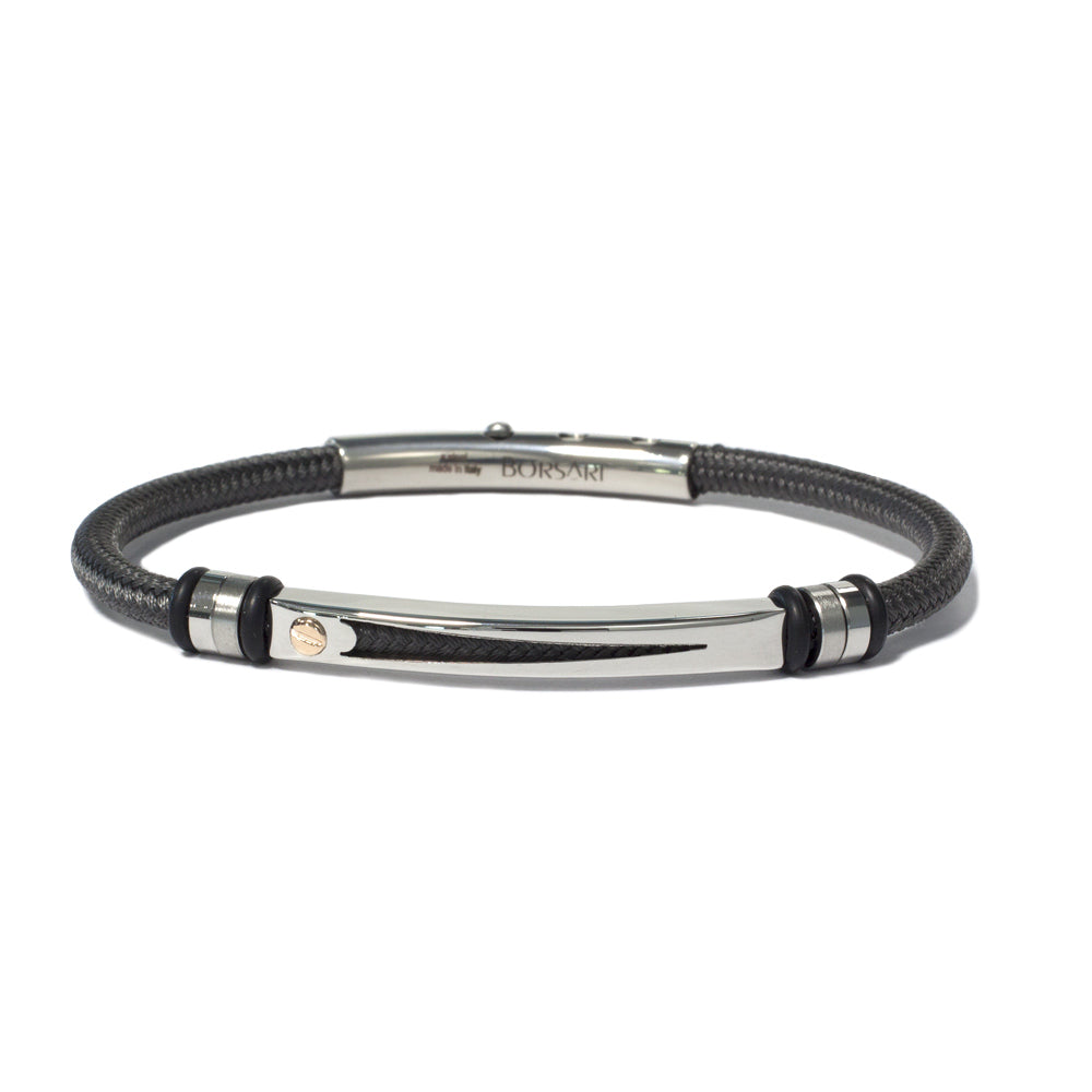 Polyester Bracelet with Rose-Gold Screw