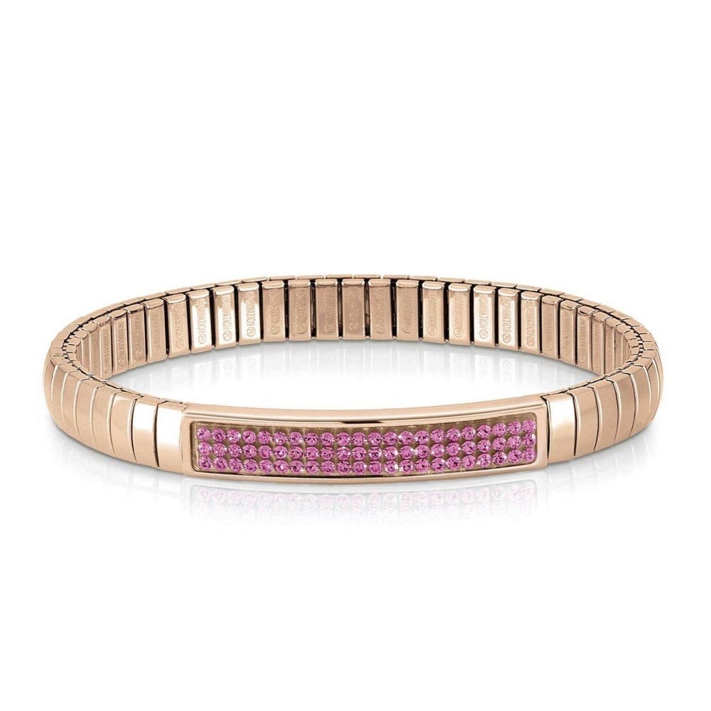 Glitter Stretch Bracelet in Rose Gold