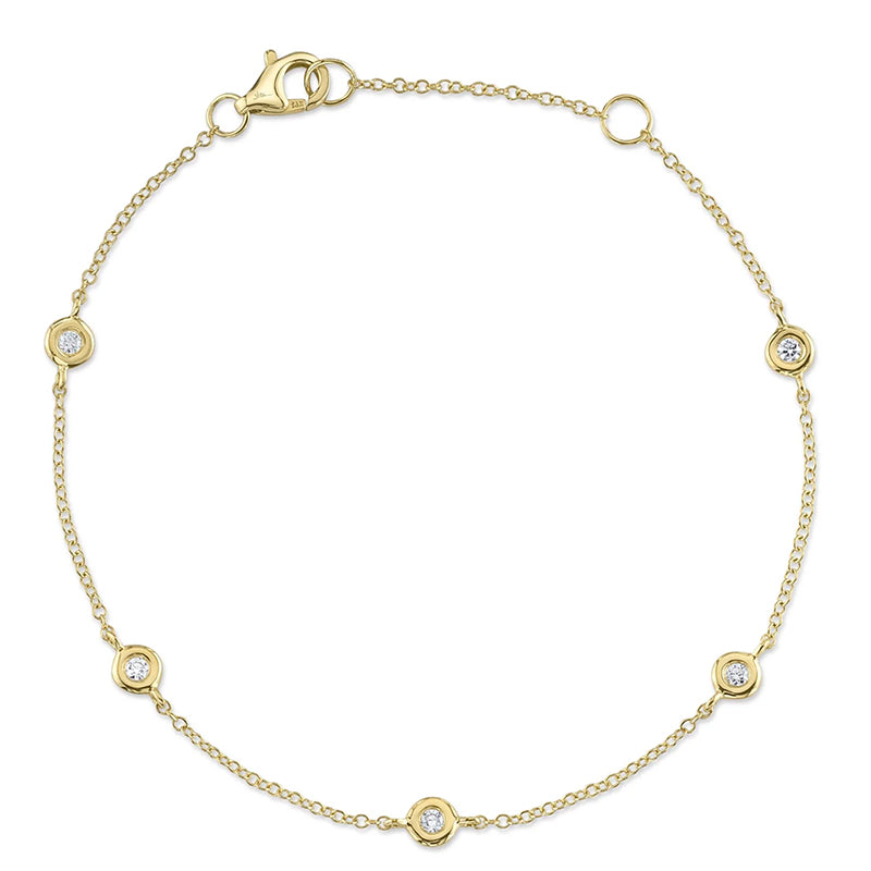 14K Gold 0.13ctw Diamonds by the Yard Bracelet - SC22003857