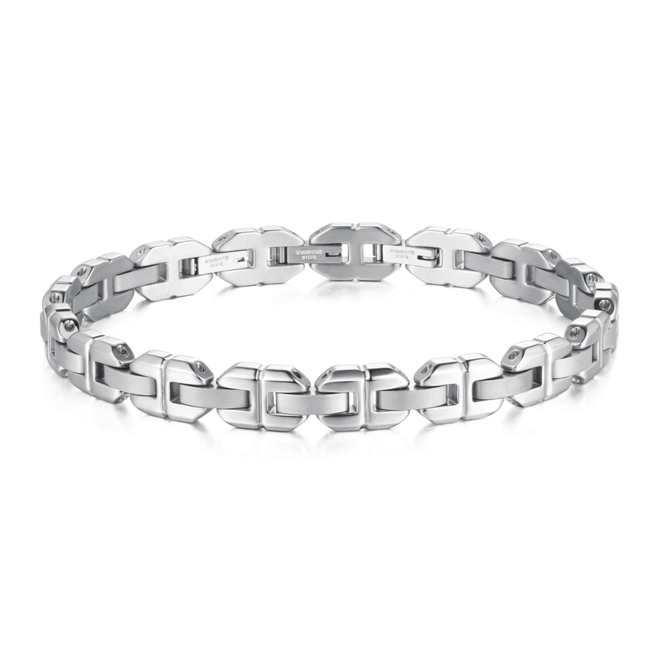 Kronos Steel Chain Bracelet (Silver)