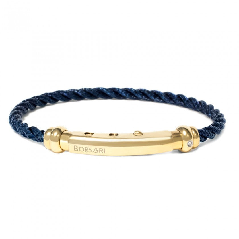 Borsari Gold Stainless Steel Rope Bangle