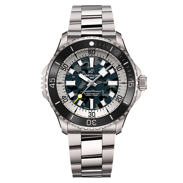 Breitling Superocean Automatic 46 Super Diver Black on Steel Bracelet - E10379351B1E1