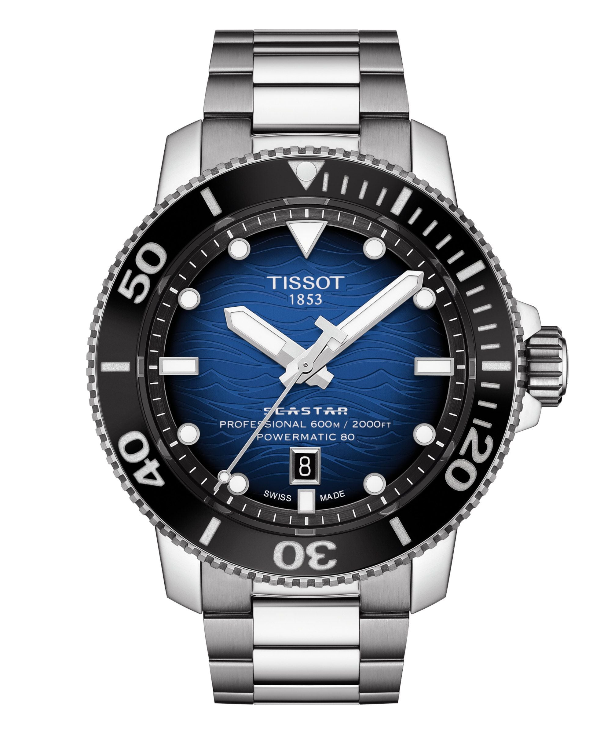 Tissot Seastar 2000 Powermatic 80 (Silver/Black/Blue)