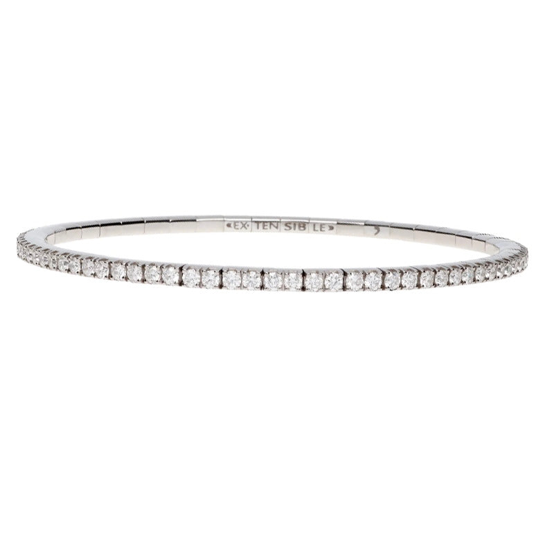 Extensible 18KW 2.14ctw Diamond Stretch Bracelet - BTE65DB