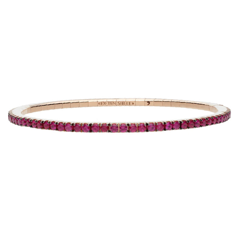Extensible 18KR 2.59ct Ruby Stretch Bracelet - BTE65RU