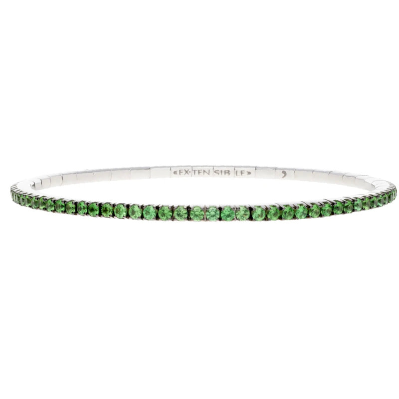 Extensible 18KW 2.59ct Tsavorite Stretch Bracelet - BTE65TS