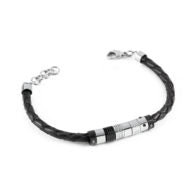 Bullet Leather Bracelet (Black)