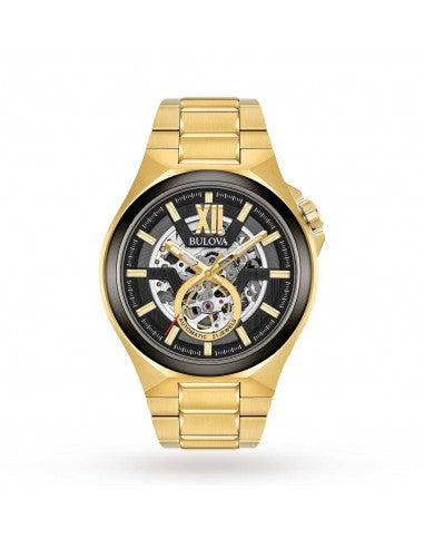 Mens Classic Black & Gold Watch
