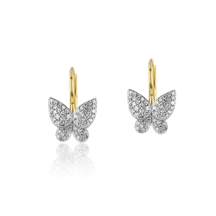 Phillips House 14K Yellow Gold Petite Butterfly Leverback Earrings - E2610DY