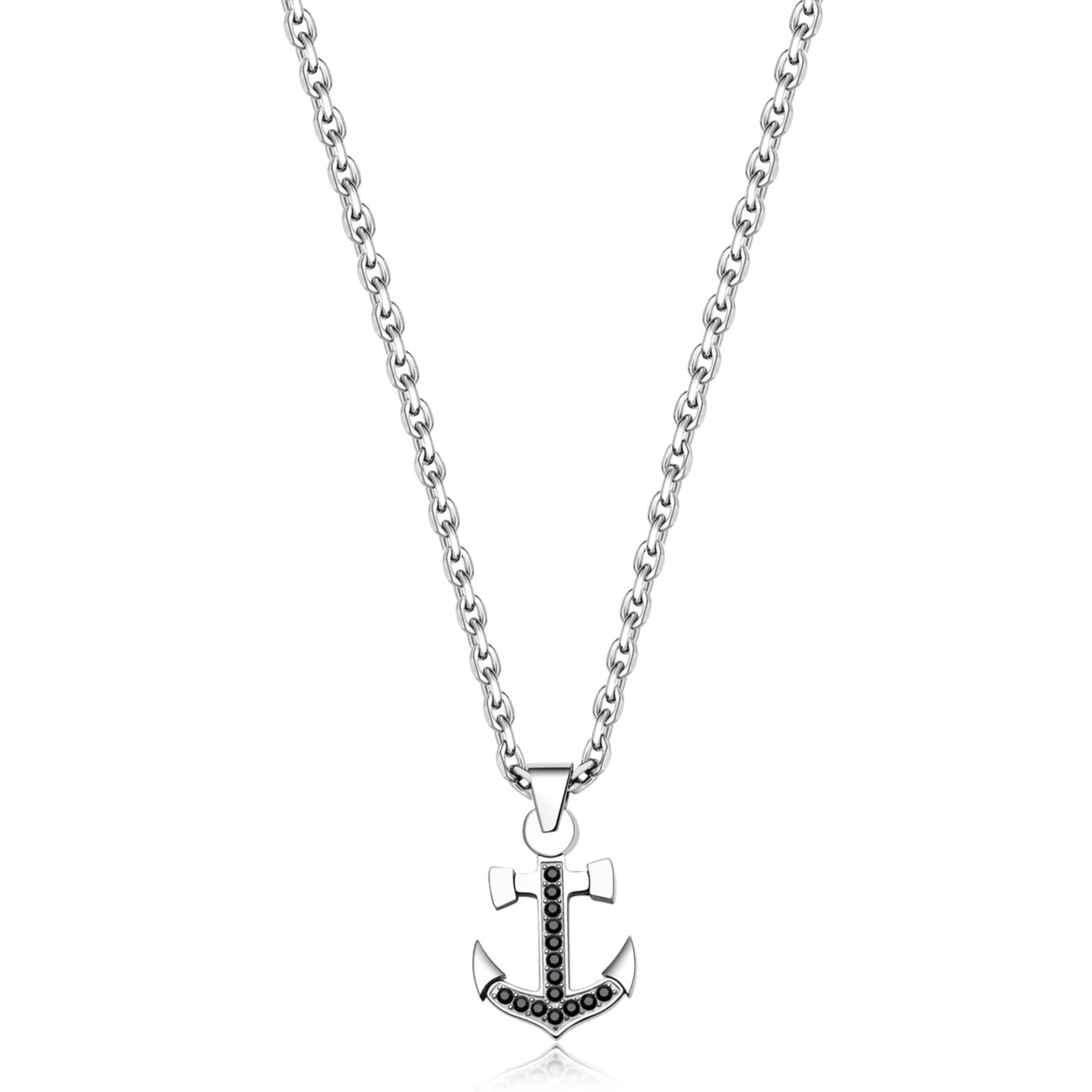 Voyage Anchor Pendant Necklace (Silver)